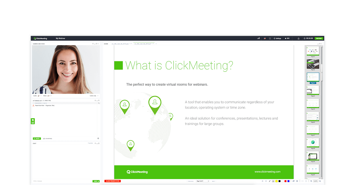 ClickMeeting webinar software