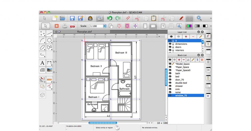 QCAD open-source CAD software